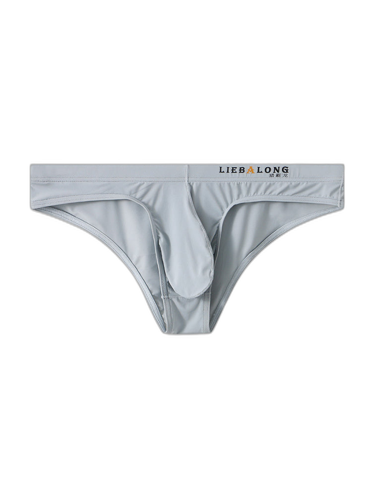 4 Pack Men's Ice Silk Low-Rise Big Pouch Sexy Comfortable Bikini