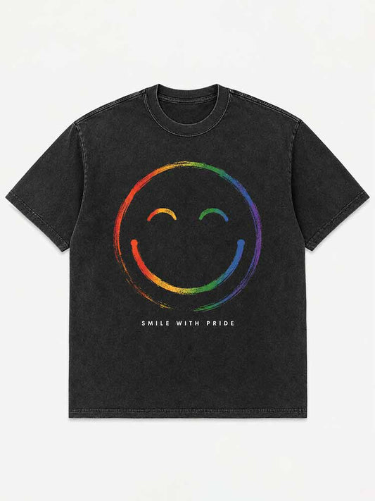 Men’s Rainbow Smile Pride Graphic T-shirt