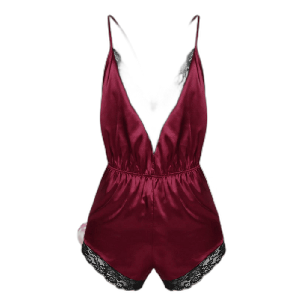 Satin Lace Sissy Bodysuit