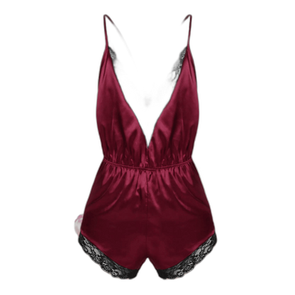 Satin Lace Sissy Bodysuit