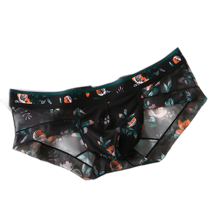 4 Pack Men’s Flower Print Pouch Briefs