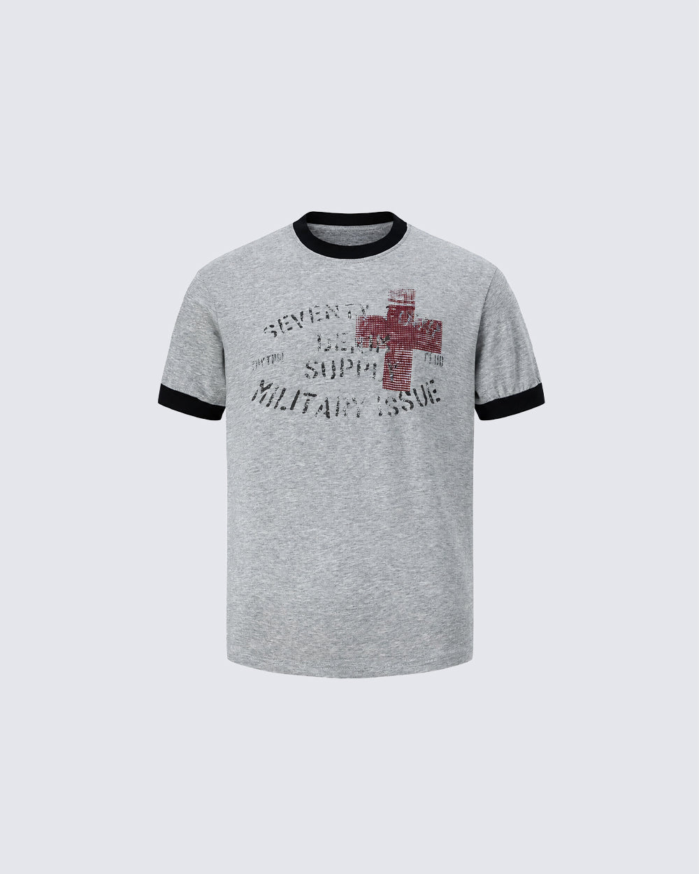 KIIKIO Vintage Contrast-Trim Graphic Tee