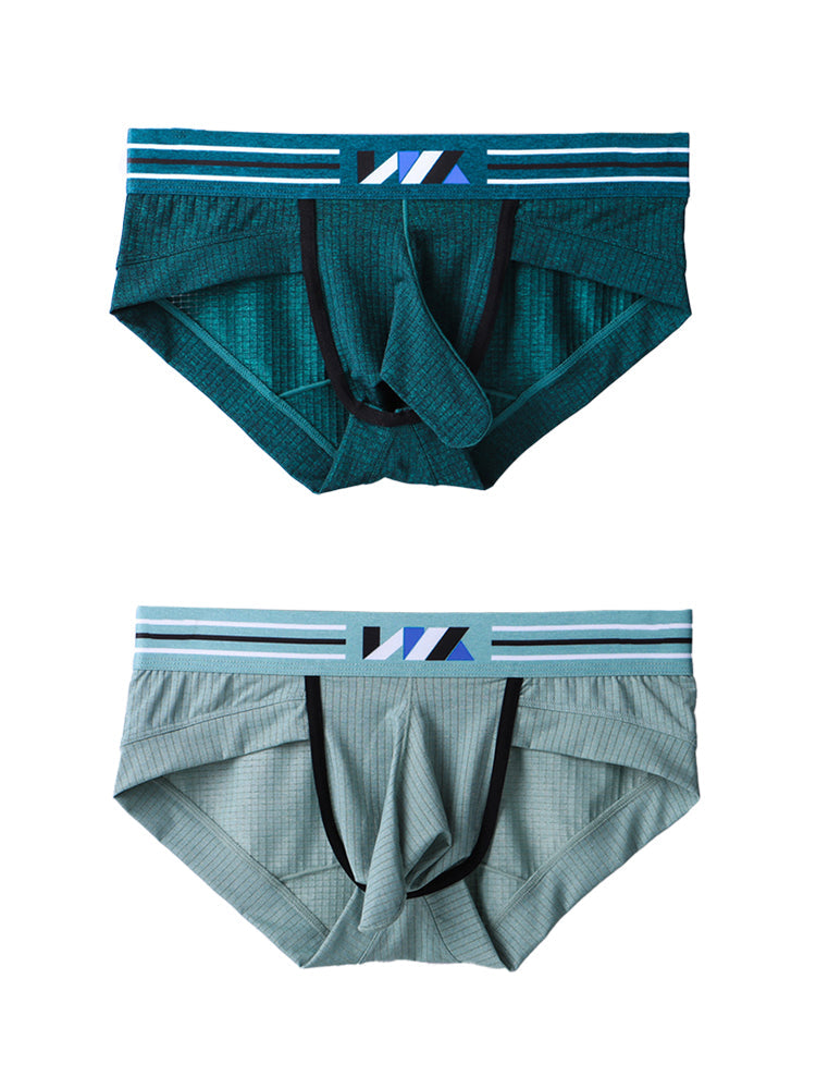 2 Pack Soft Separated Pouch Mens Briefs