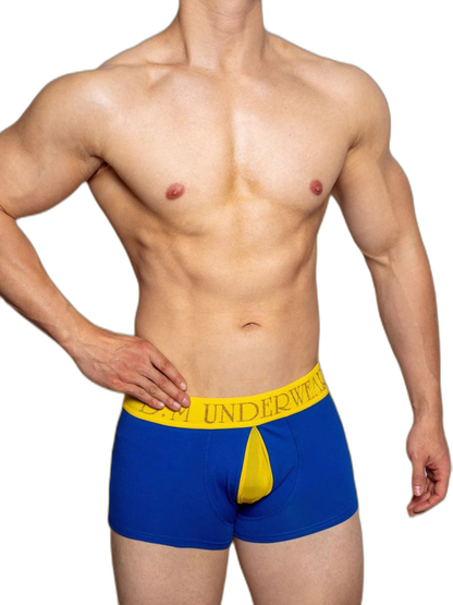 2 Pack Men's Mesh Transparent Open-Cut Cotton Mesh Trunks