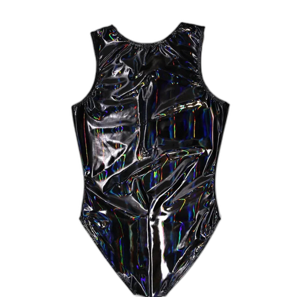 Men's Sexy Latex Corset Bodysuit Outfit