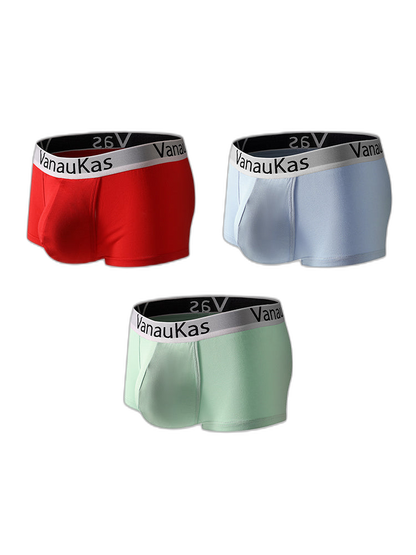 3 Pack Men's Double-Layered Gusset Odor-Control Seamless Trunks