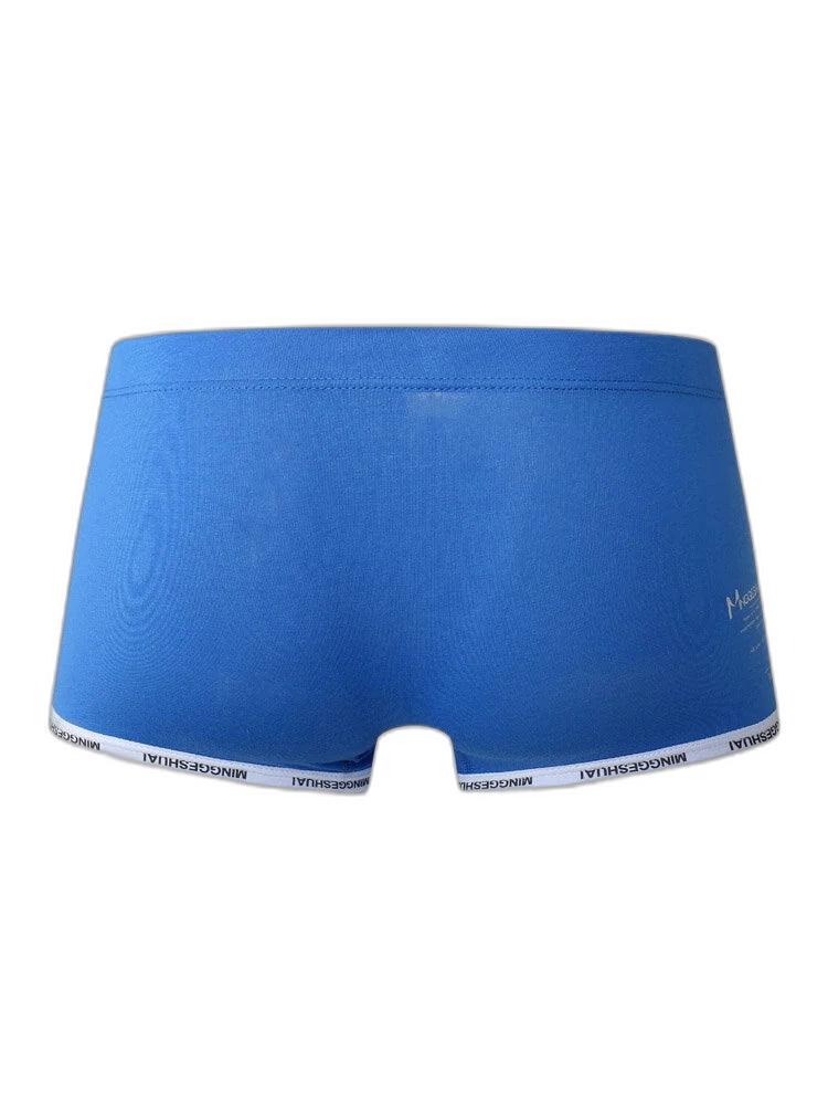 Men’s Letter Trim Applique Cotton Trunks