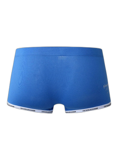 Men’s Letter Trim Applique Cotton Trunks