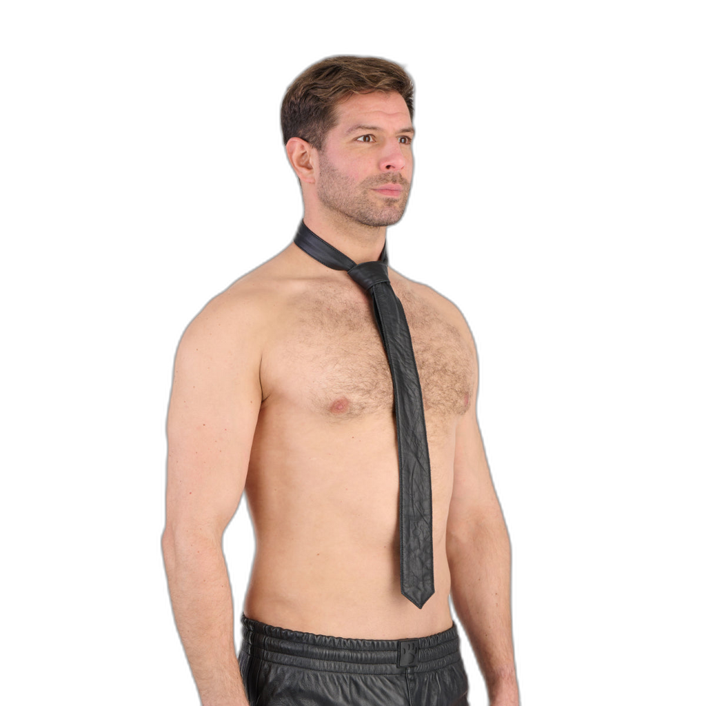 Prowler RED Leather Tie Black
