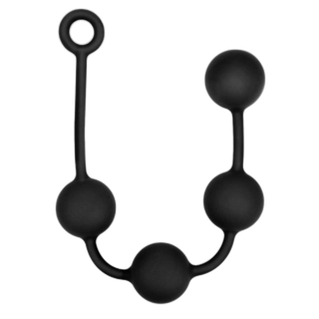 Prowler RED Silicone Anal Beads Black Large