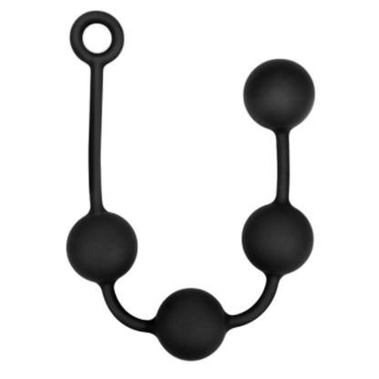 Prowler RED Silicone Anal Beads Black Large