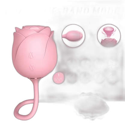 Immortal Flower - Rose Glow 2-in-1 Clitoral Suction Stimulator with Egg Vibrator