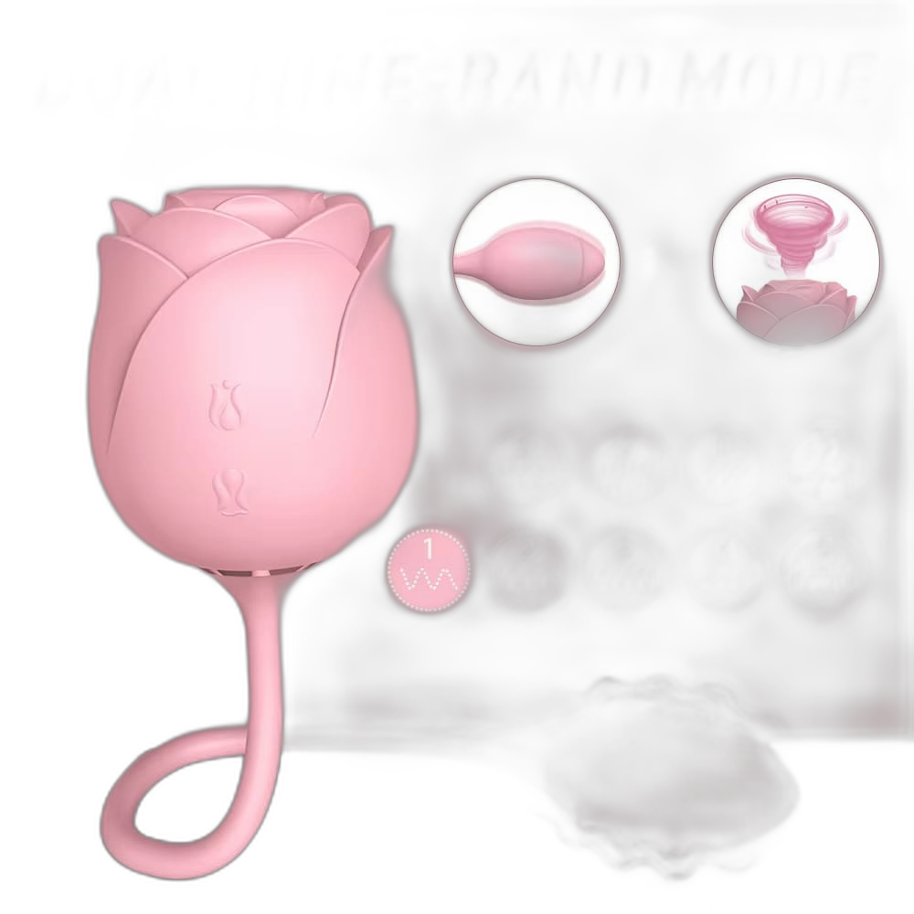 Immortal Flower - Rose Glow 2-in-1 Clitoral Suction Stimulator with Egg Vibrator