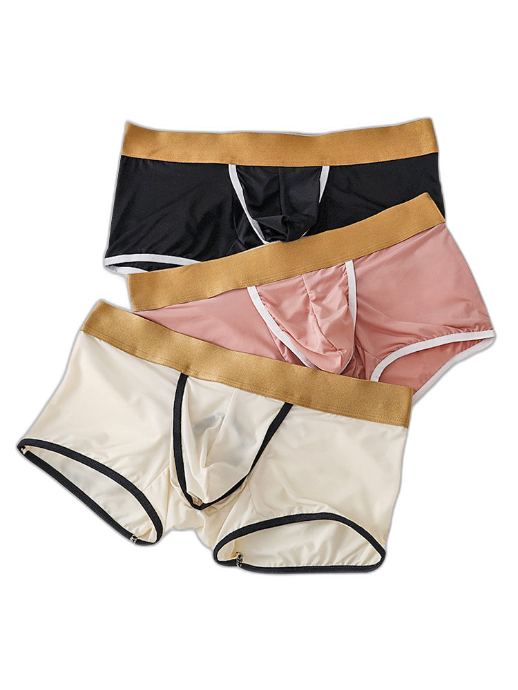 4 Pack Men's Ice Silk Breathable Separate Ultra-Thin Trunks