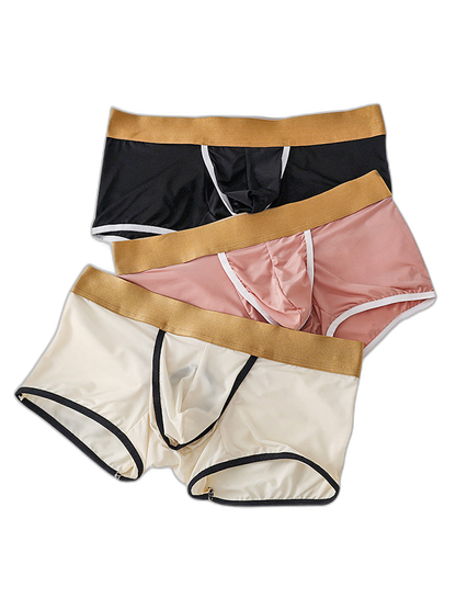 4 Pack Men's Ice Silk Breathable Separate Ultra-Thin Trunks