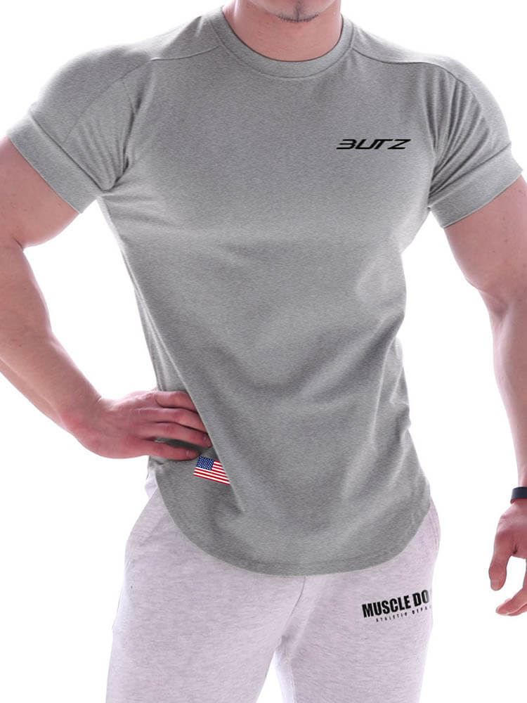 Men's Solid Color Quick-Dry Fitness Sports T-shirt