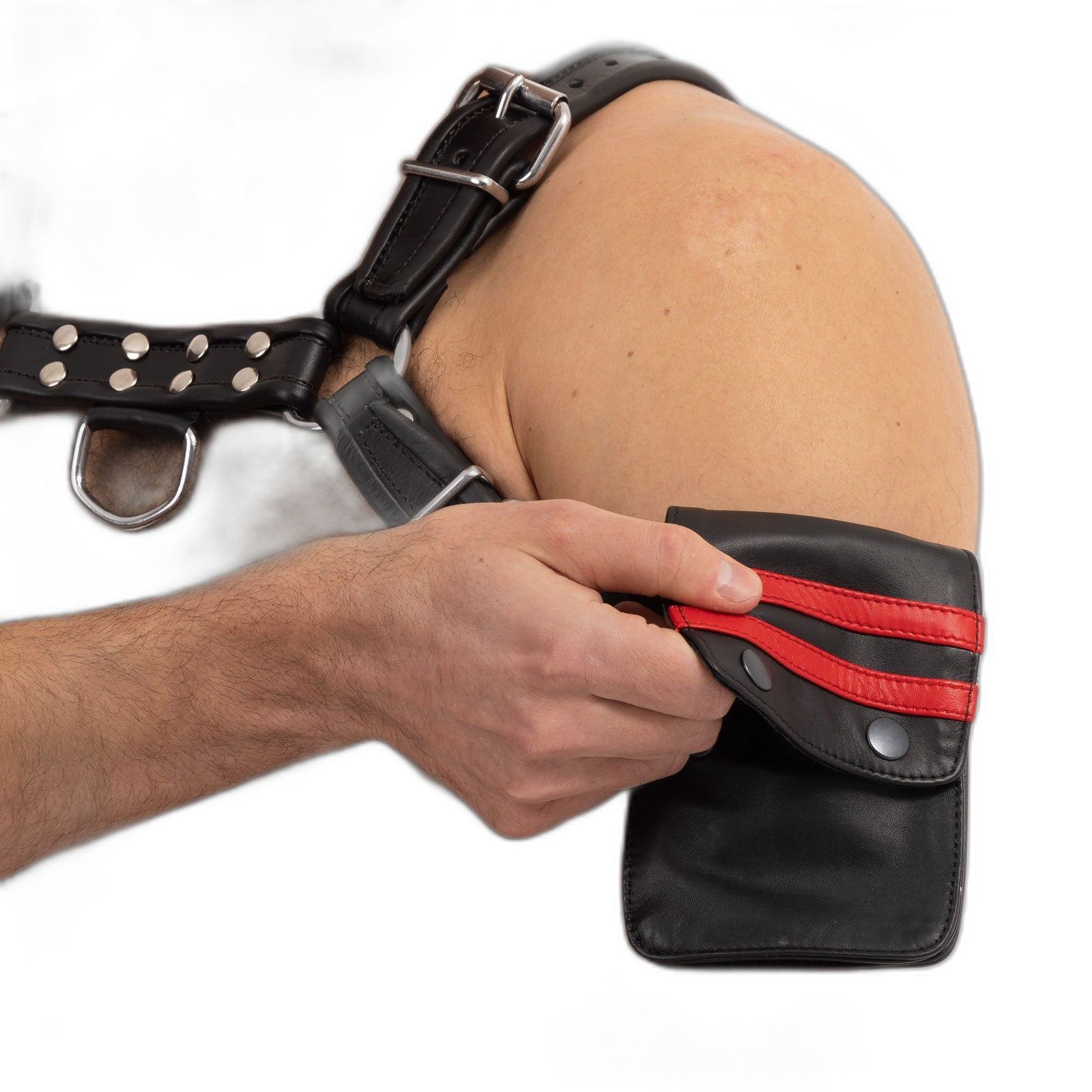 Prowler Red Leather Pouch Wallet Black Red