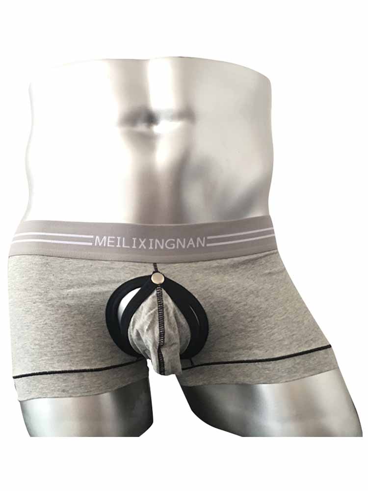Men's Detachable Pouch Sexy Boxer Briefs