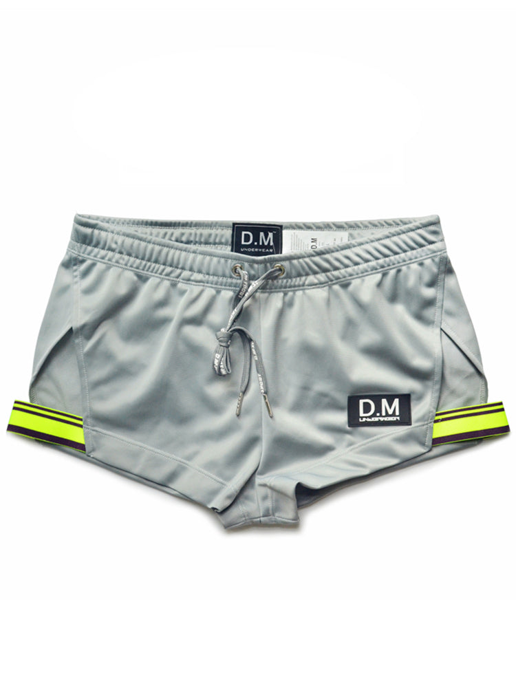 D.M Casual Low-waisted Drawstring Breathable Home Boxer Shorts