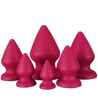 Red Drop - Soft Silicone Anal Plug - 6 Sizes