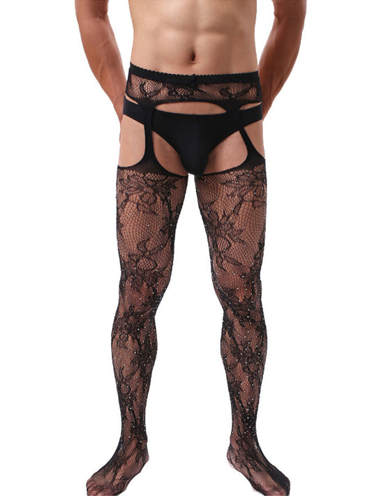Men's Transparent High Elastic Pantyhose