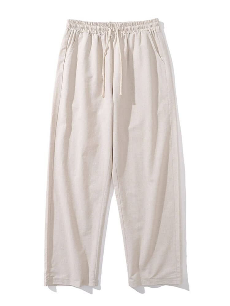 Men's Casual Loose Straight-Leg Cotton-Linen Pants