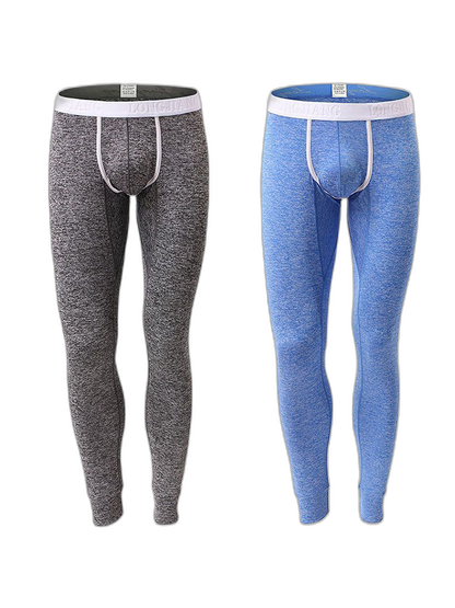 Men's U-Convex Pouch Sexy Base Layer Warm Pants Sleep Pants