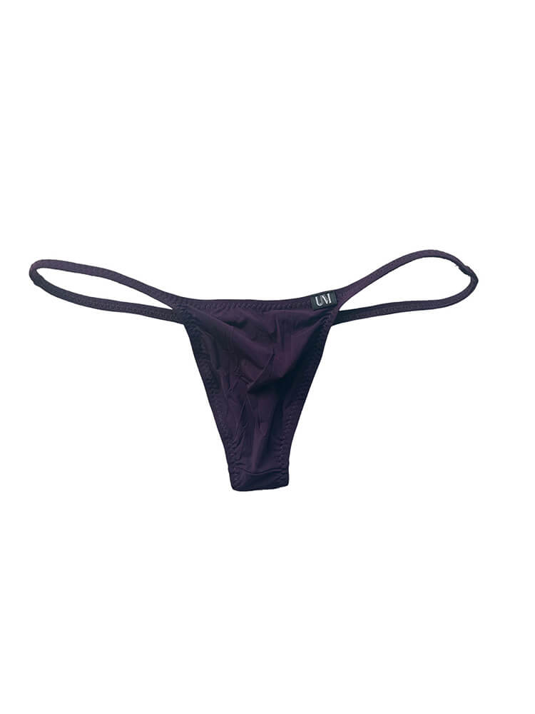 Men's Sexy Thin-Strapped Elastic Ice Silk Thong