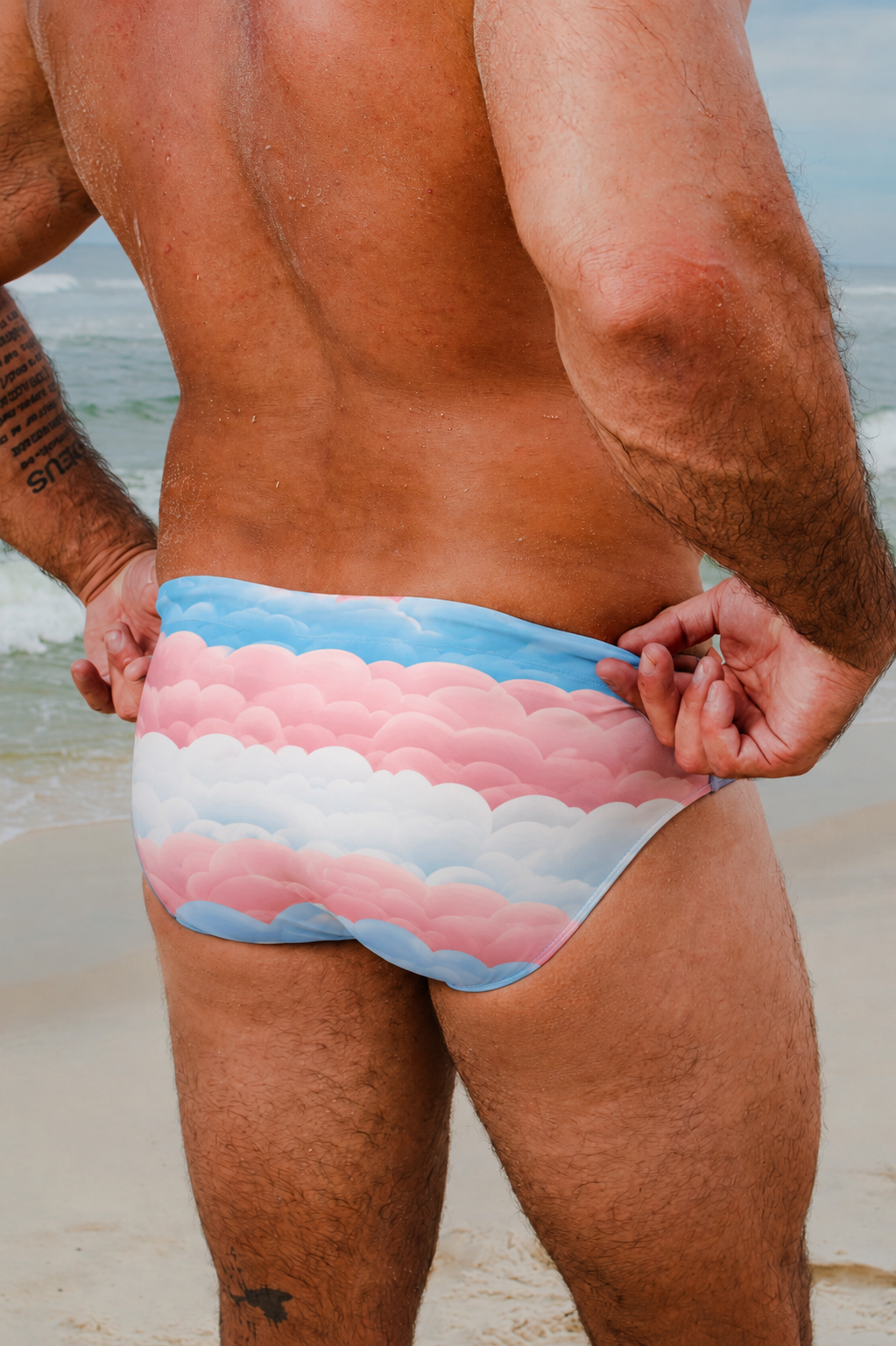 Trans Flag Swim Briefs in support of Terrence Higgins Trust - Regular Fit