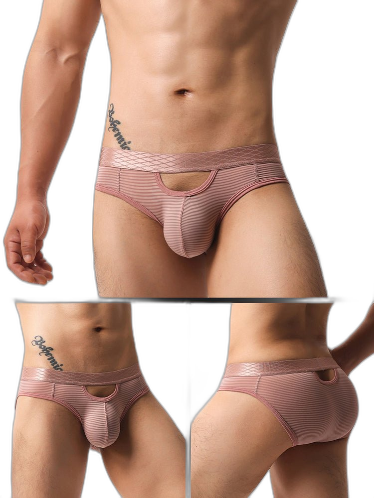 4 Pack Men's Sexy Striped Design Day-Long Comfort Soft-Touch Waistband Bikini