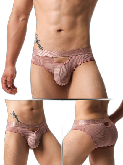 4 Pack Men's Sexy Striped Design Day-Long Comfort Soft-Touch Waistband Bikini