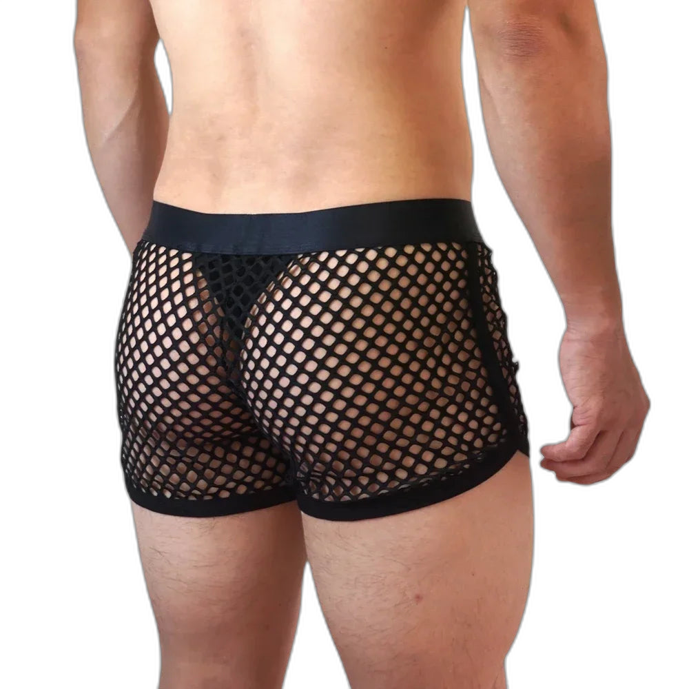 Jockmail 'Reveal All Fishnet' Underwear Shorts