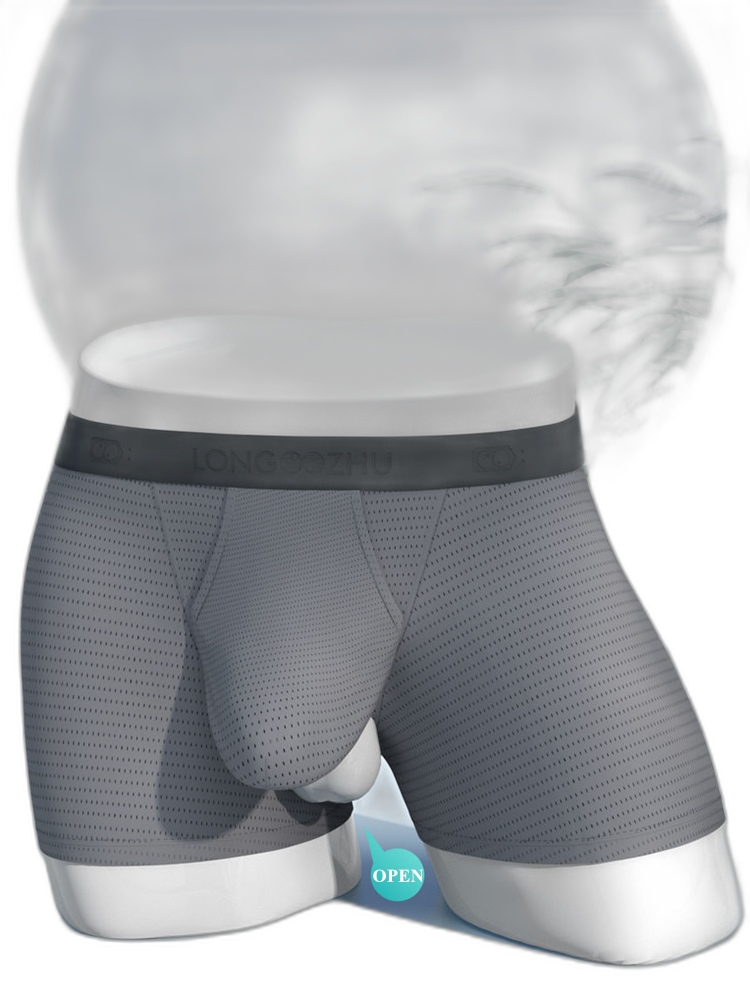 Men's Cooling Separate Pouch Boxer Briefs Dual Pouch Underwear