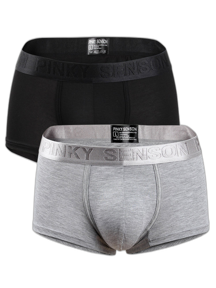 2 Pack Men's U Convex Modal Breathable Trunks