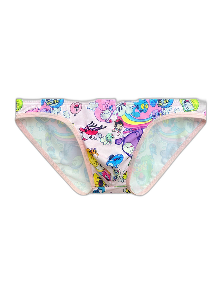 2-pack Men's Breathable Sports Cartoon Print Bikini