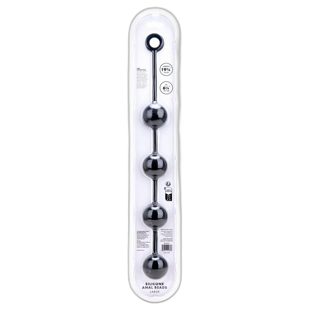 Prowler RED Silicone Anal Beads Black Large