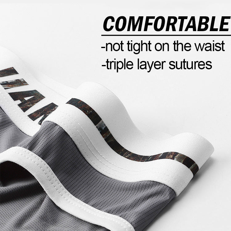 3 Pack Men's Seamless Ice Silk Comfy Underwear