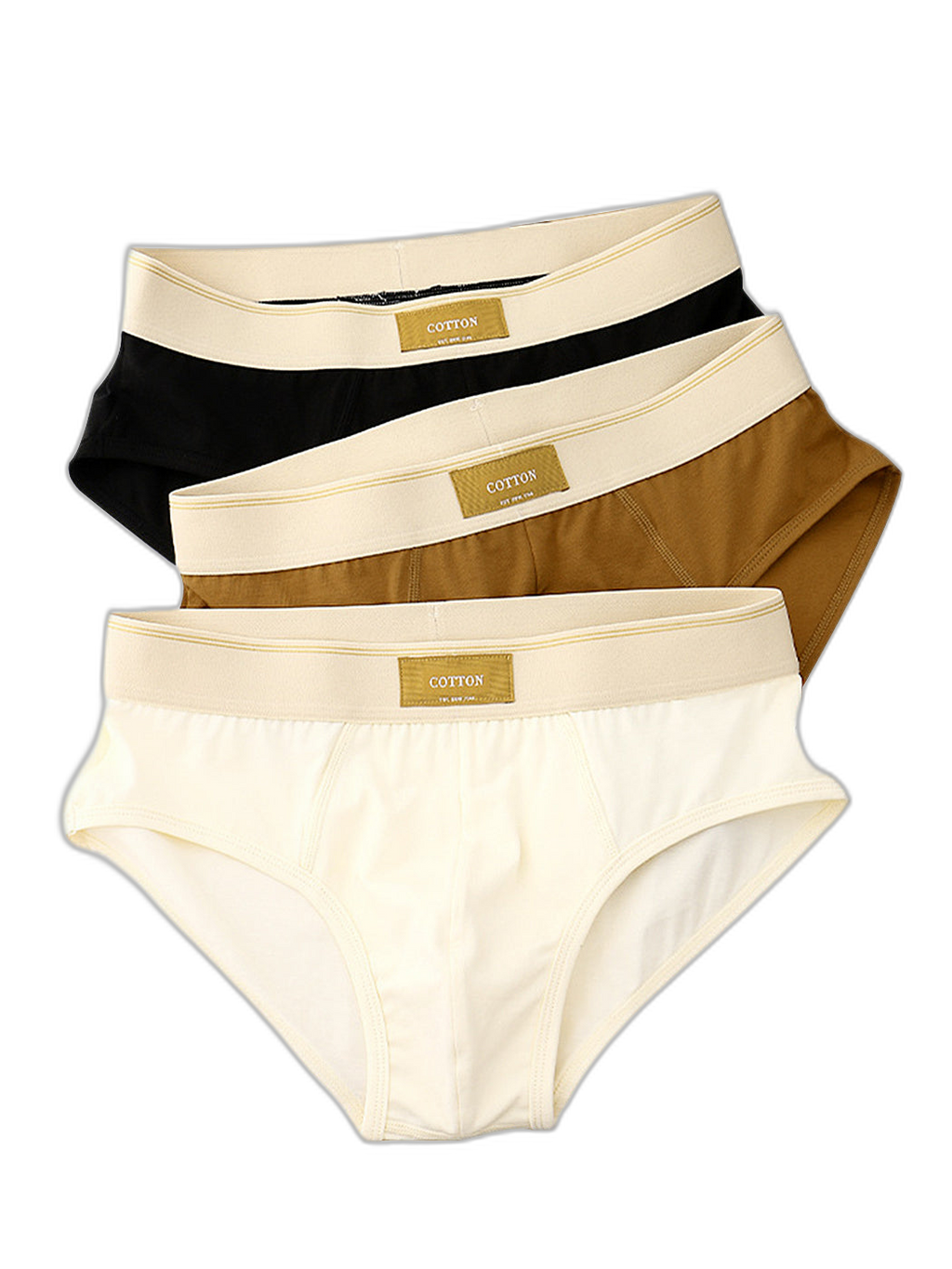 3 Pack Men’ Breathable Stretch-Cotton Briefs