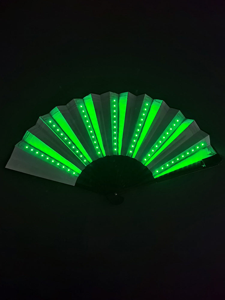 Led Silk Foldable Light-Emitting Color Fan