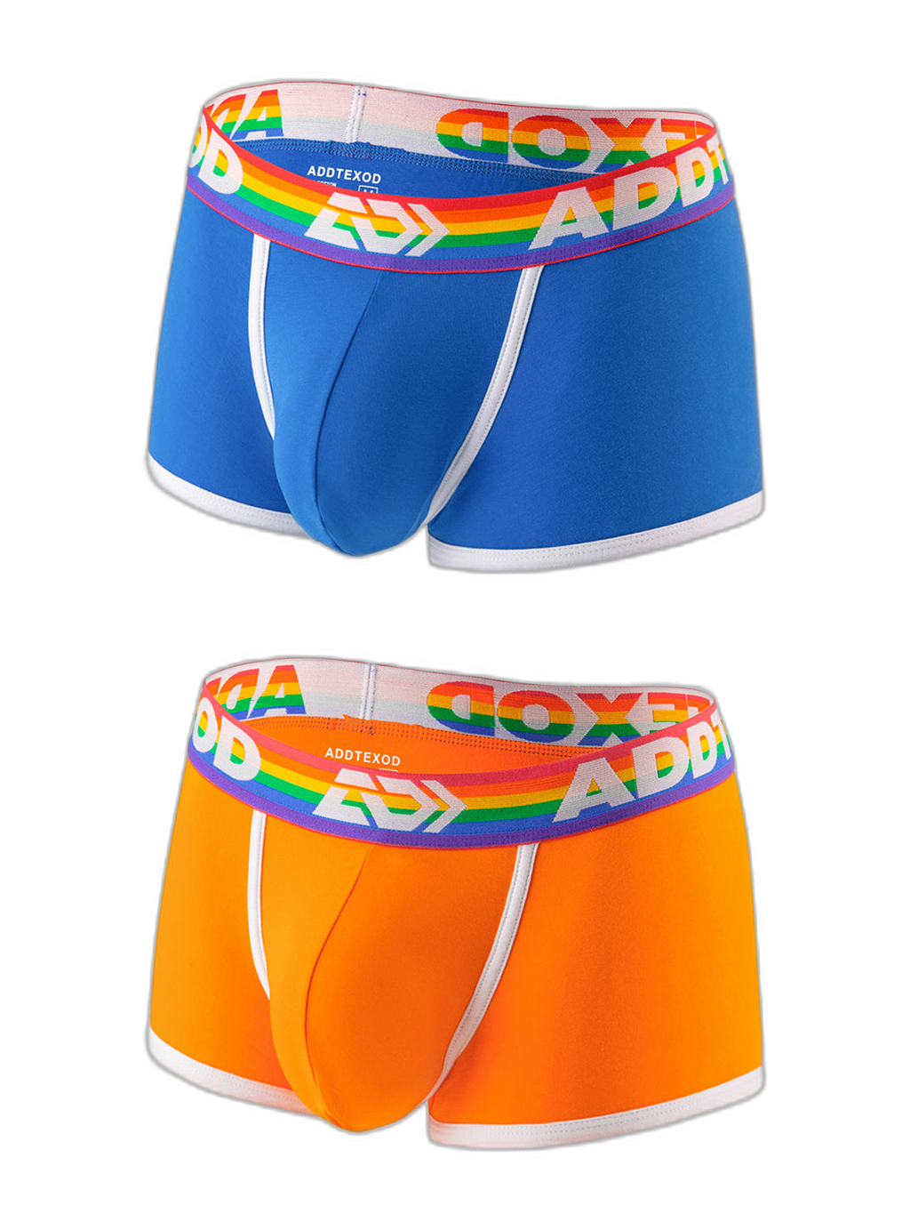 2 Pack Men’s Large Pouch Rainbow Trunks
