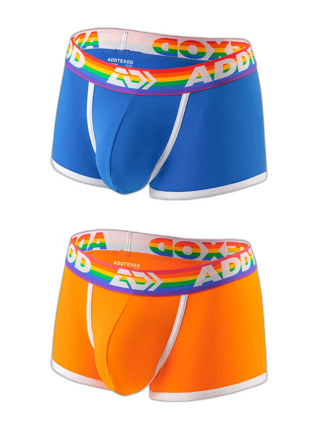 2 Pack Men’s Large Pouch Rainbow Trunks