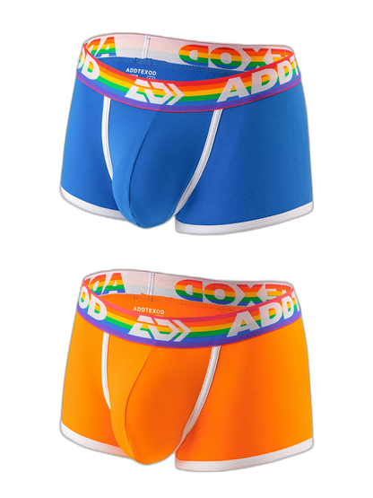 2 Pack Men’s Large Pouch Rainbow Trunks