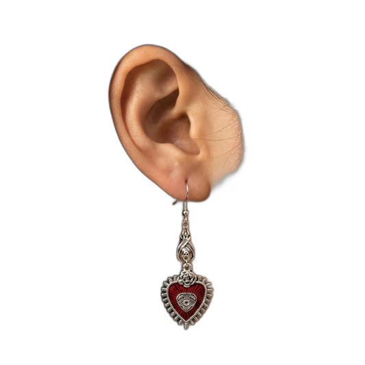 Blood Rose Earrings