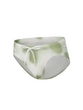 Men's Mottled Print Drawstring Swim Briefs