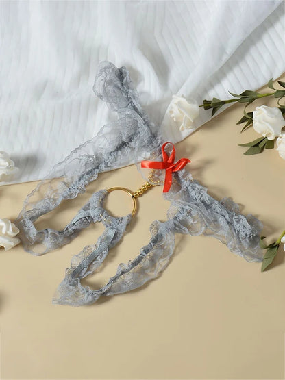 Men's Sexy Lace Trim Low-Rise Jockstrap