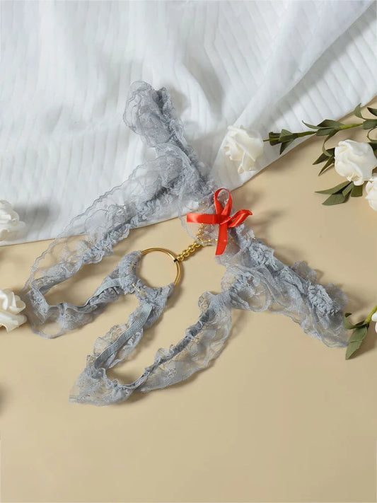 Men's Sexy Lace Trim Low-Rise Jockstrap