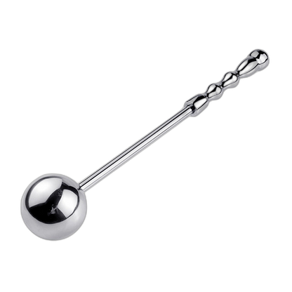 Beaded Stainless Steel Dildo – Straight Metal Rod