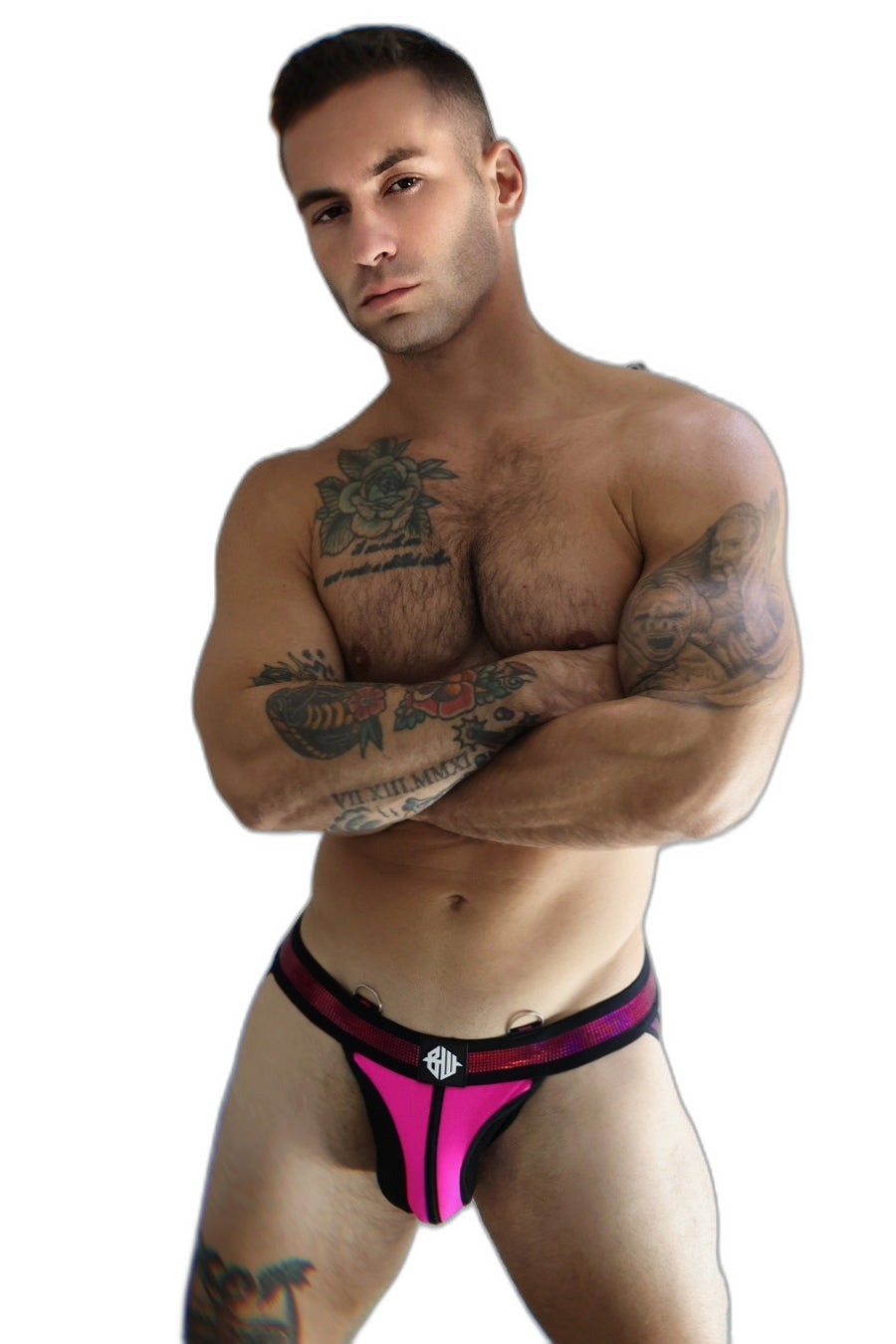 Breedwell Illuminator Jockstrap Neon Pink Holo