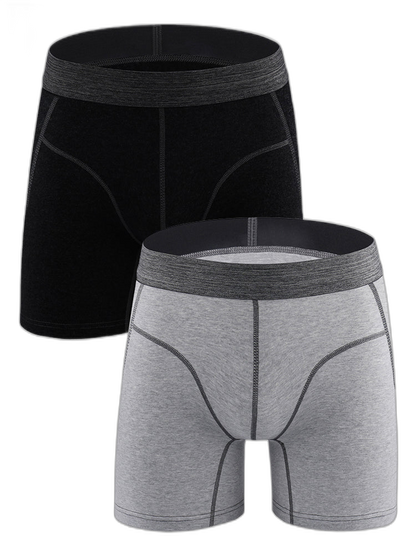 Men's Sport Anti-Chafing Cotton Boxer Briefs