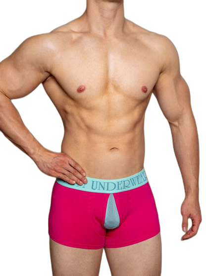 2 Pack Men's Mesh Transparent Open-Cut Cotton Mesh Trunks